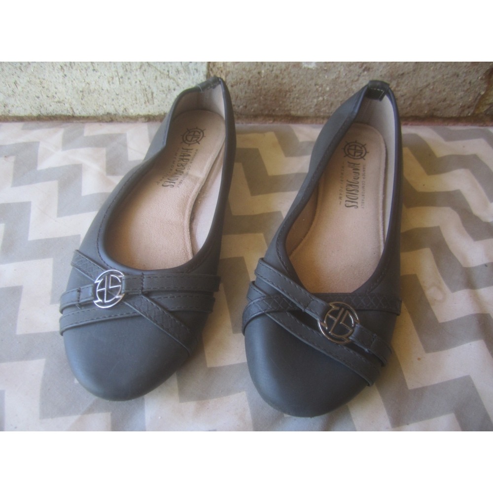 Harborsides Shoes Womens 6 Blue Alina Ballet Flats Ornament Strap Comfort